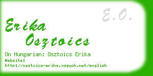 erika osztoics business card